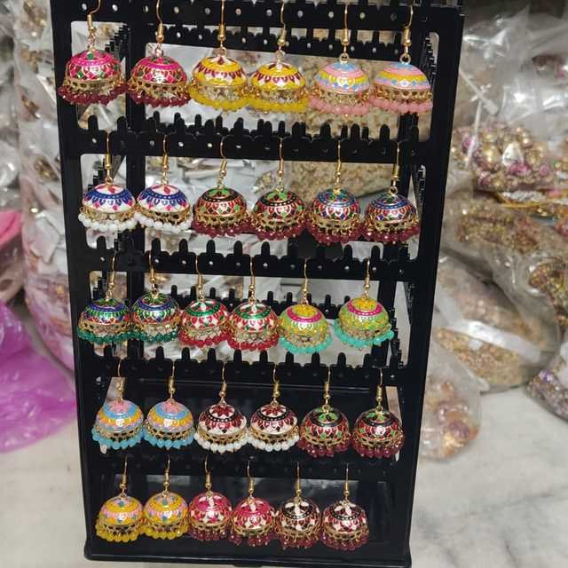 Handmade Meenakari Traditional Jhumka Earrings