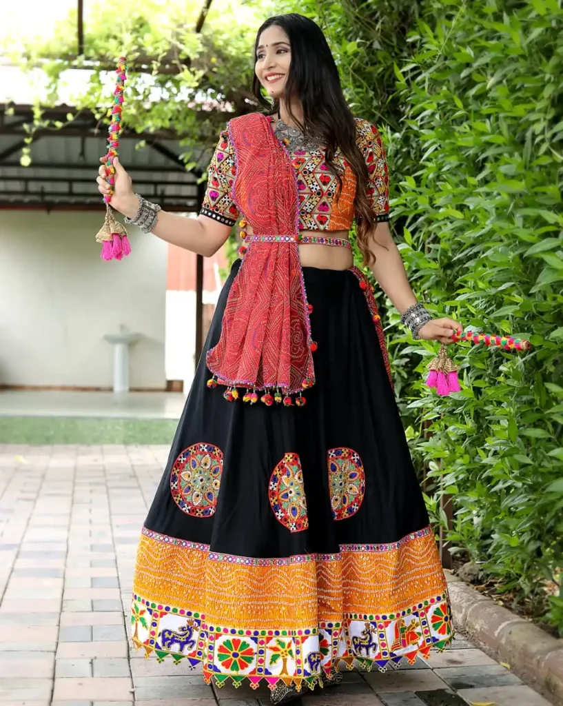 Festive Heavy Embroidered Navaratri Lehenga Set