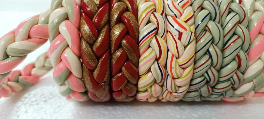 Artisan Braided Multi-Color Bangle Stack