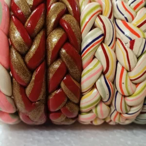Artisan Braided Multi-Color Bangle Stack