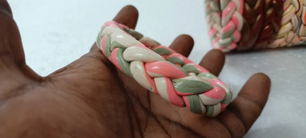 Artisan Braided Multi-Color Bangle Stack