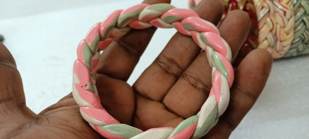 Artisan Braided Multi-Color Bangle Stack