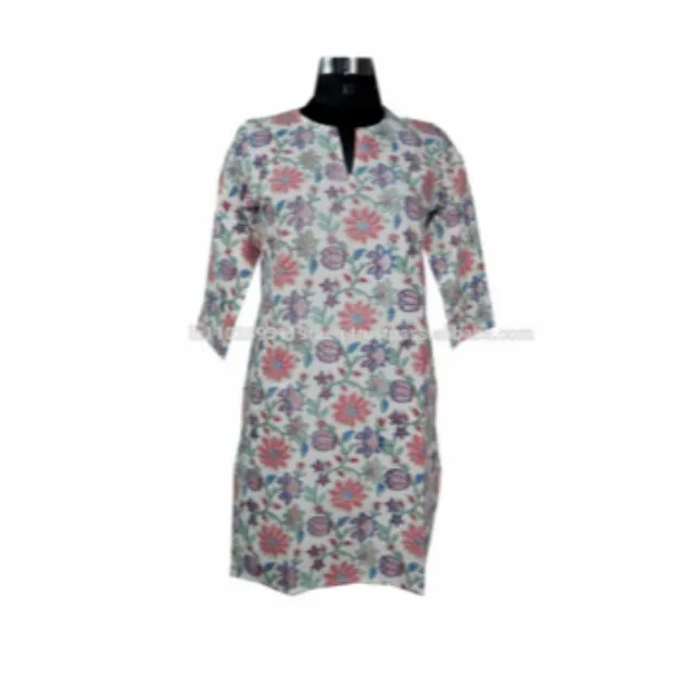 Everyday Elegance Cotton Printed Kurti Top