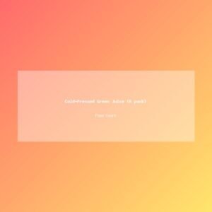 Cold-Pressed Green Juice (6 pack)